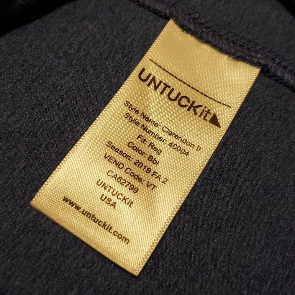UNTUCKit Athletic T-Shirt Men's Large L Blue Comfy Trendy Breathable Running Tee - Picture 5 of 9